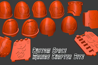 create a space marine 3d printable stls bits for your custom chapter