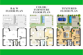 do 2d floor plan, colour floor plan, and textured floor plan