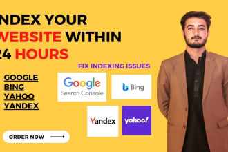 index your website on google, bing, yahoo, yandex search engine