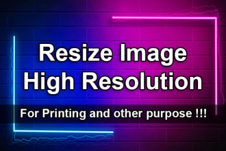 resize image, increase dpi to high resolution