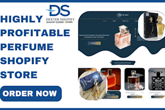 design profitable perfume shopify store perfume  website fragrance website