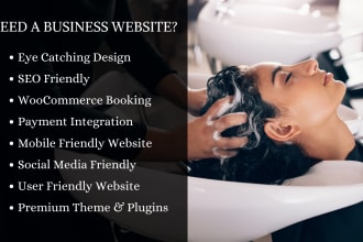 design cosmetic, beauty salon, spa, skin care, hair extension website