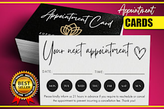 design professional custom appointment reminder cards