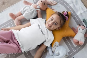 create kids t shirt mockups of adorable models