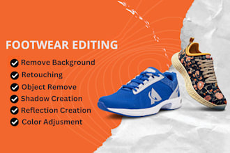 edit and retouch your shoe product photos professionally