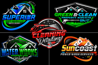 design superb car wash, auto detailing and pressure washing logo