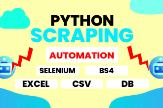 do custom python web scraping and web automation