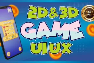 do attractive game ui ux design, game ui design icons ui for your game