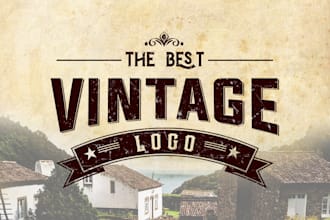 design a retro vintage t shirt logo