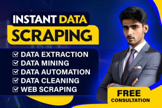 custom data scraping,mining from any website using python