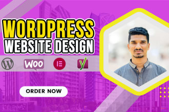 create a responsive wordpress website or landing page with elementor pro