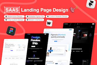 create saas landing page or web design