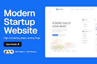 create a  saas landing page design ai saas website