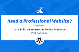 build wordpress website with kadence theme and kadence blocks