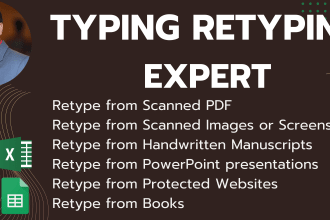 type or retype scanned images, handwritten documents into ms word or google docs