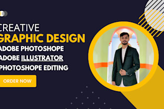 be your graphic designer, vector art and photoshop expert