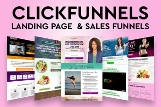 high converting sales funnel or landing page in click funnel