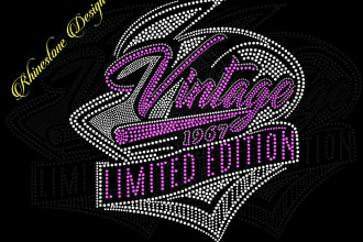 do awesome rhinestone design for you