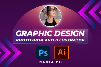 do graphic design, photoshop, illustrator