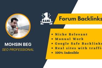 forum backlinks on niche relevant high da dr sites