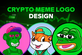 do crypto, meme token logo and twitter post design