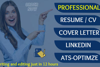 do 12 hours write and edit modern tech resumes and cover letter
