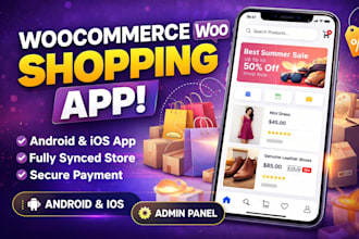 build woocommerce shopping website and mobile apps