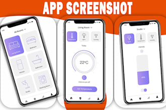design professional screenshots for app store and play store