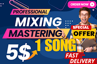 do an amazing vocal tuning mixing and mastering with music and songs editing
