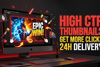 design clickable youtube thumbnails for any niche