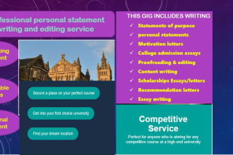 edit and refine your sop, adm letter, personal statement or motivation letter