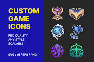 design a cohesive set of UI icons for game or mobile app