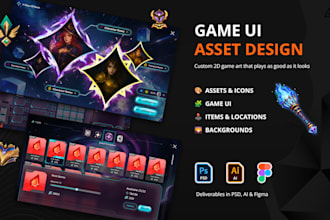 craft custom 2d game assets, props and icons