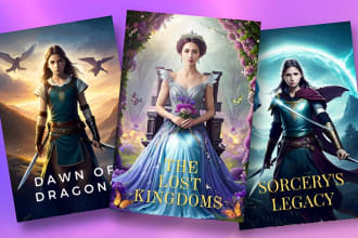 design book covers for fantasy, sci fi, non fiction, horror