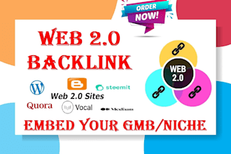 create powerful web 2 0 backlinks to embed your gmb and niche