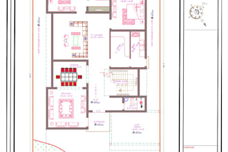 draw,redraw 2d architectural floor plan, blueprint autocad