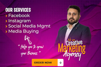 be your monthly social media manager and media buyer