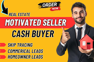 do targeted motivated seller, cash buyer homes, lands lots leads with skip trace