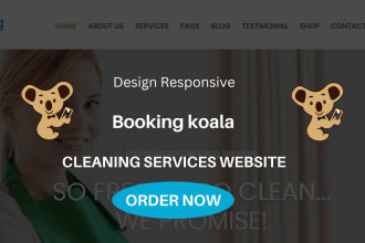 design cleaning services, house cleaning website with booking koala launch 27