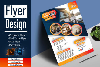 design corporate flyers, real estate flyers, event flyer, food flyer