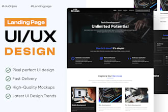 do modern website design, landing page and home page