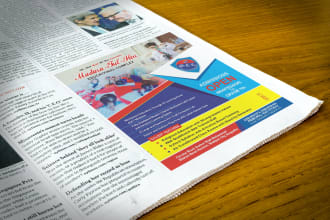 design attractive newspaper ad, magazine ad or flyer