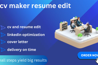 do resume editing, cv maker and cover letter