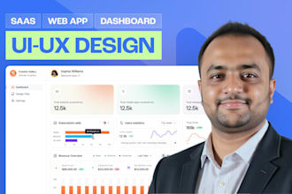 do saas, web app, admin, dashboard UI UX design in figma
