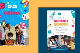 design summer camp,back to school and educational flyer and brochure
