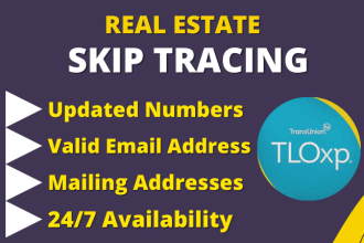 provide skip tracing for real estate business by tloxp