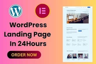 create a responsive wordpress landing page using elementor