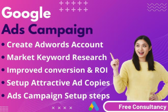 setup google ads adwords PPC campaigns from scratch for your business