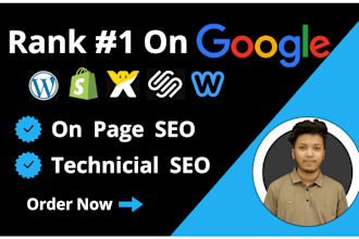 do onpage and technical SEO for wordpress, wix and squarespace