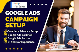 setup, manage, optimize google ads adwords PPC search, display, sales campaign